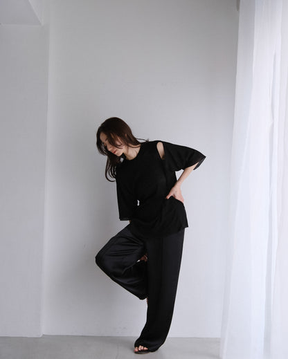 Sheer hole t (3color)