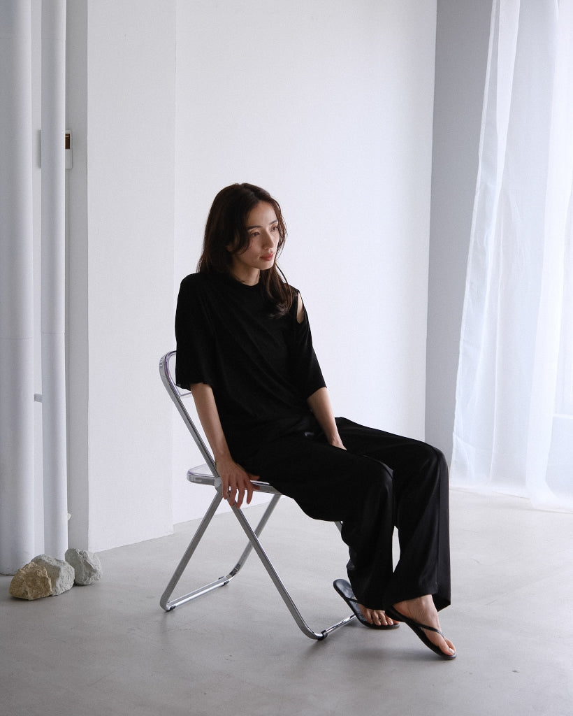 Sheer hole t (3color)
