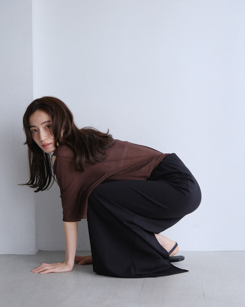 Sheer hole t (3color)