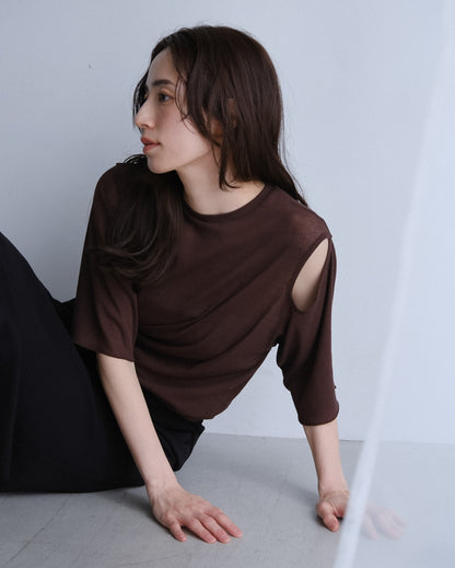 Sheer hole t (3color)