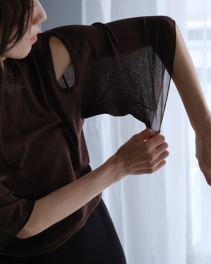 Sheer hole t (3color)
