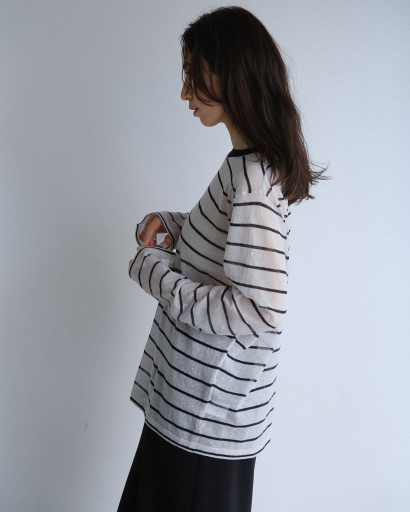Sheer border tops (2colors)