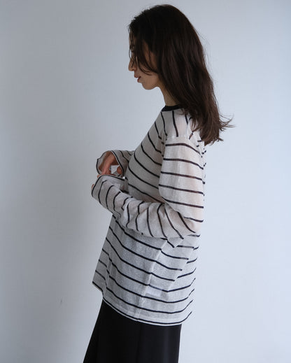 Sheer border tops (2colors)