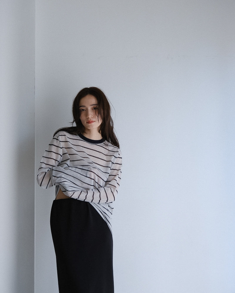 Sheer border tops (2colors)