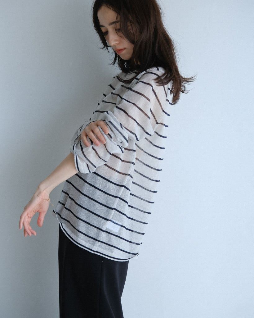 Sheer border tops (2colors)