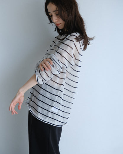 Sheer border tops (2colors)