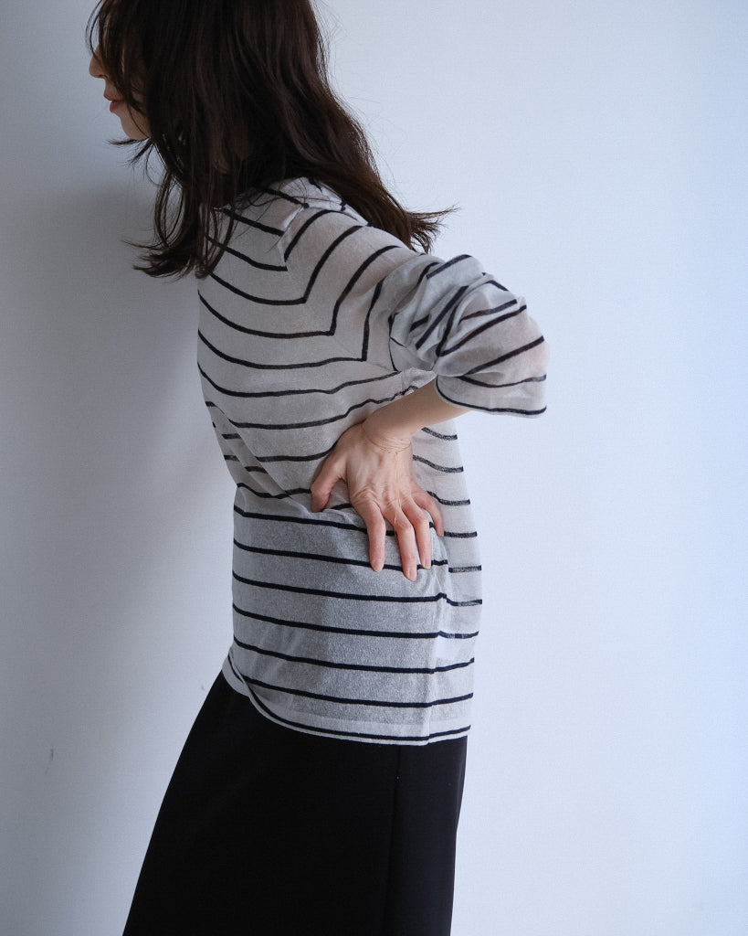 Sheer border tops (2colors)