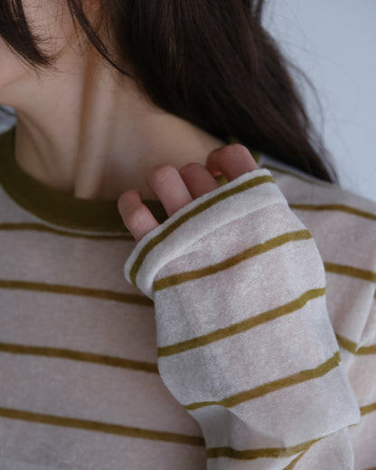 Sheer border tops (2colors)