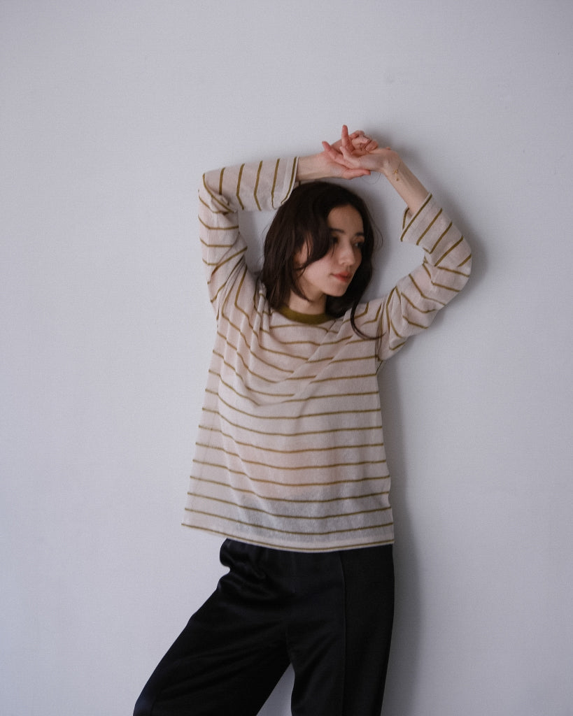 Sheer border tops (2colors)