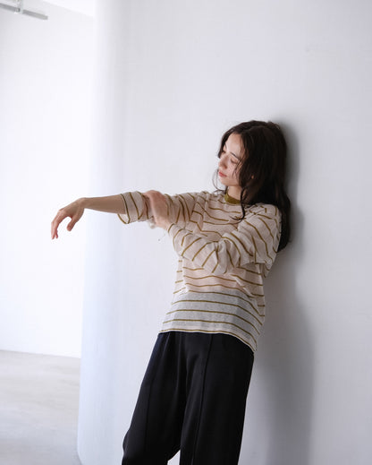 Sheer border tops (2colors)