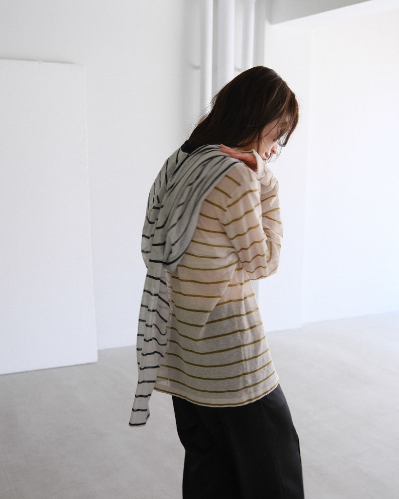 Sheer border tops (2colors)