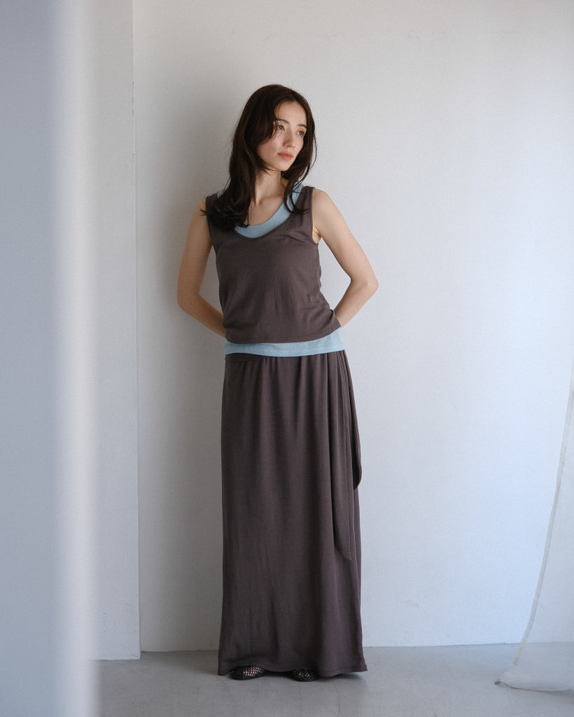 Layer wrap skirt (2colors)