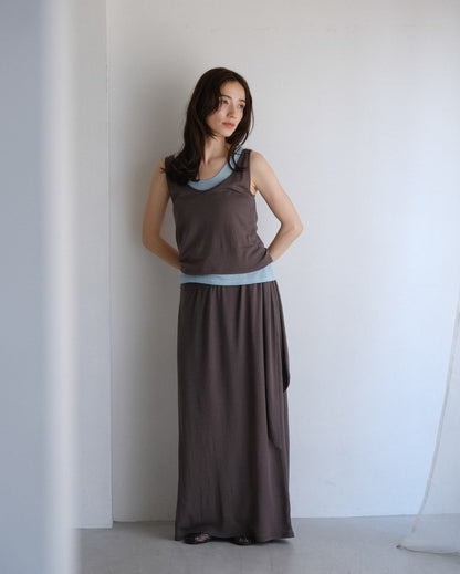Layer wrap skirt (2colors)