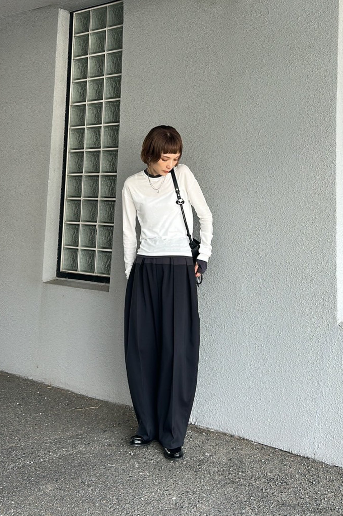 Bicolor curve pants (2color)