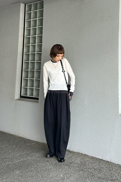 Bicolor curve pants (2color)