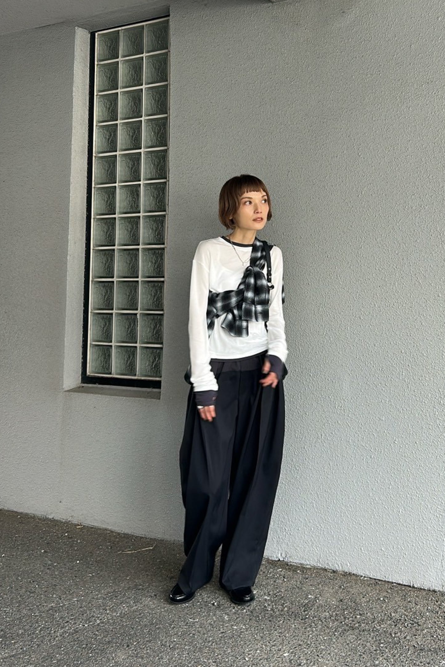 Bicolor curve pants (2color)
