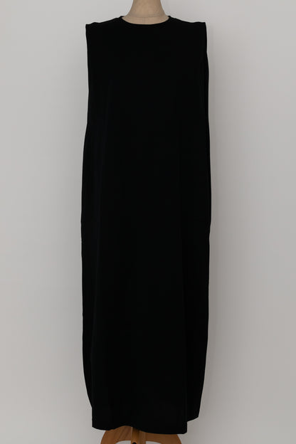 Tuck dress -black-