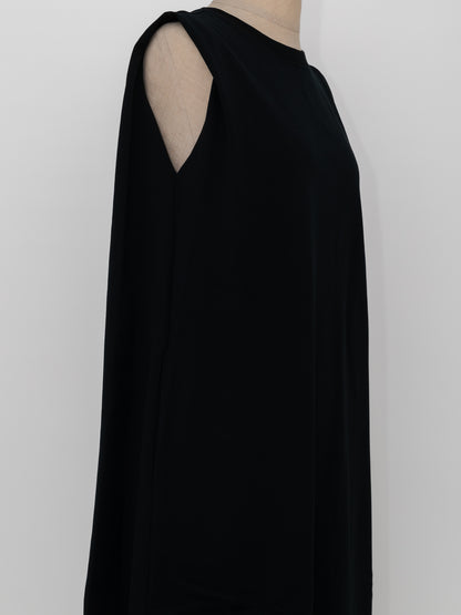 Tuck dress -black-