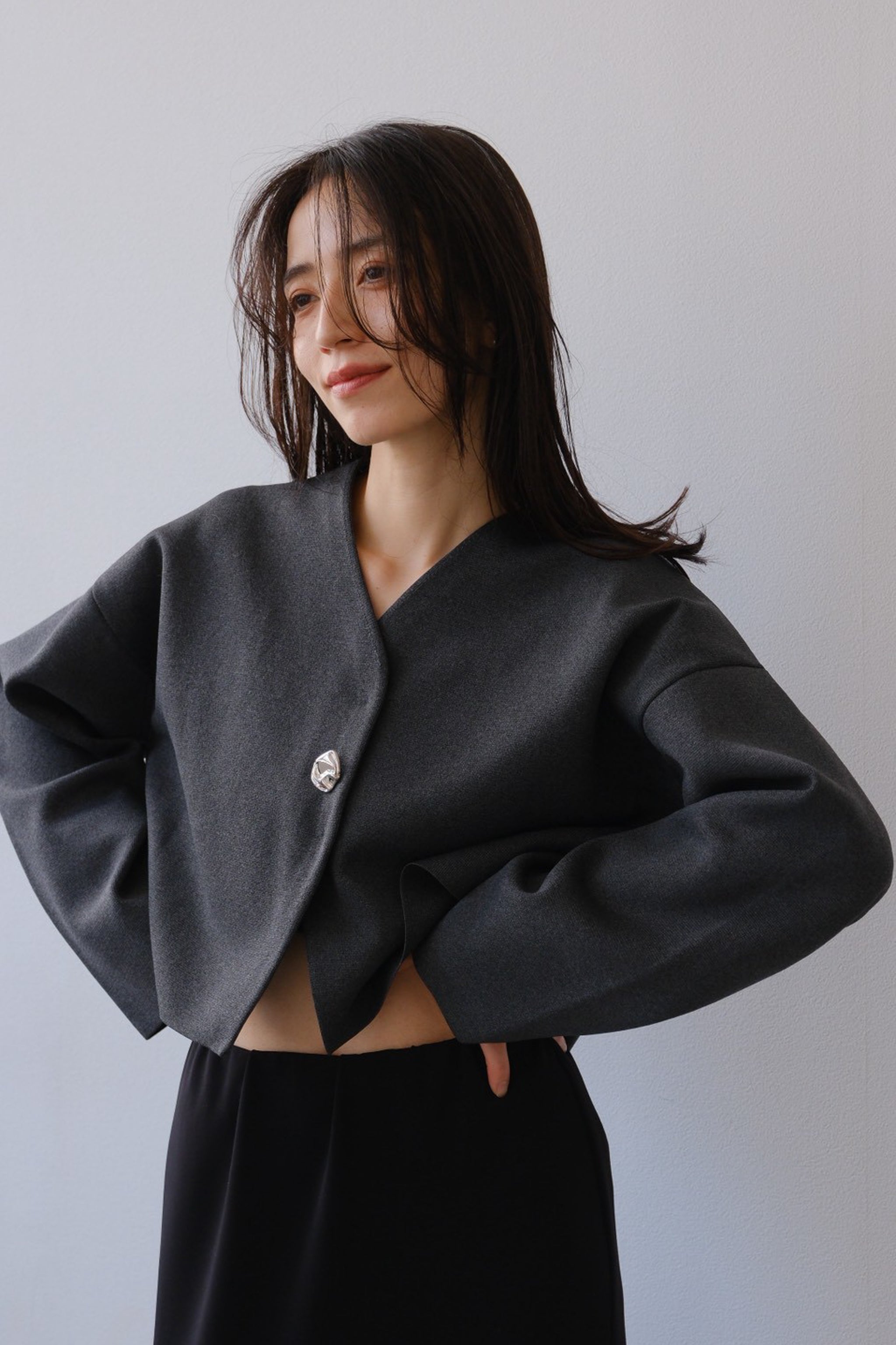 Rónde knit jacket (gray) – IFMEH