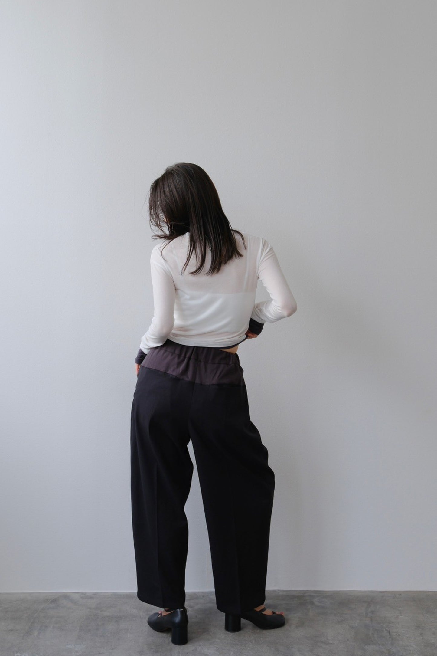 Bicolor curve pants (2color)