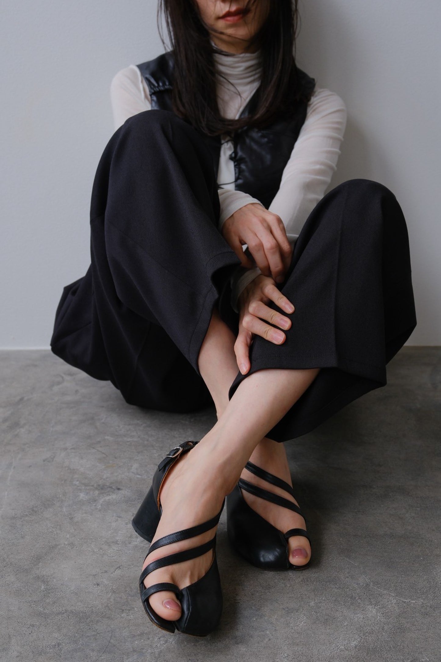 Bicolor curve pants (2color)