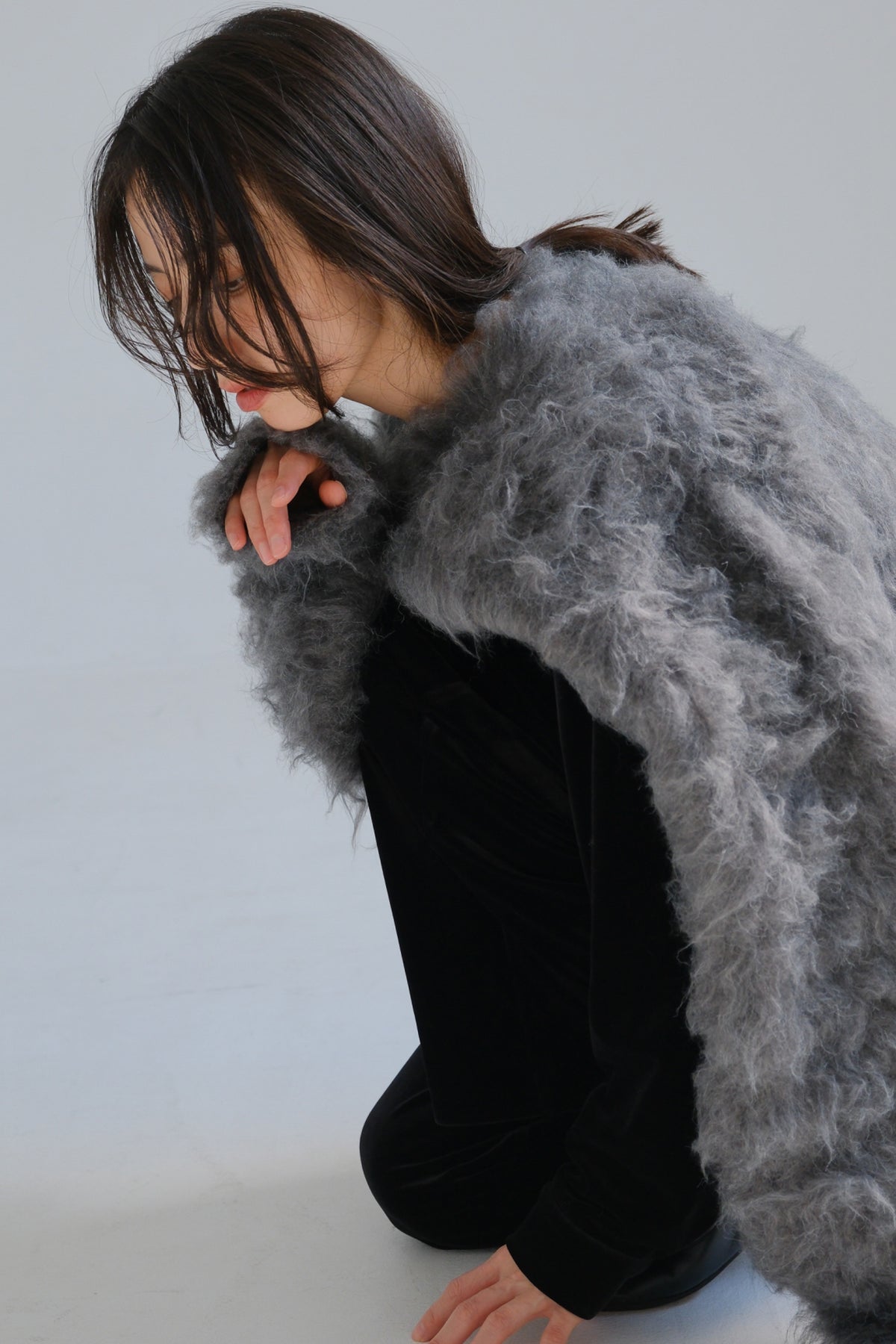Shaggy knit tops (2colors)