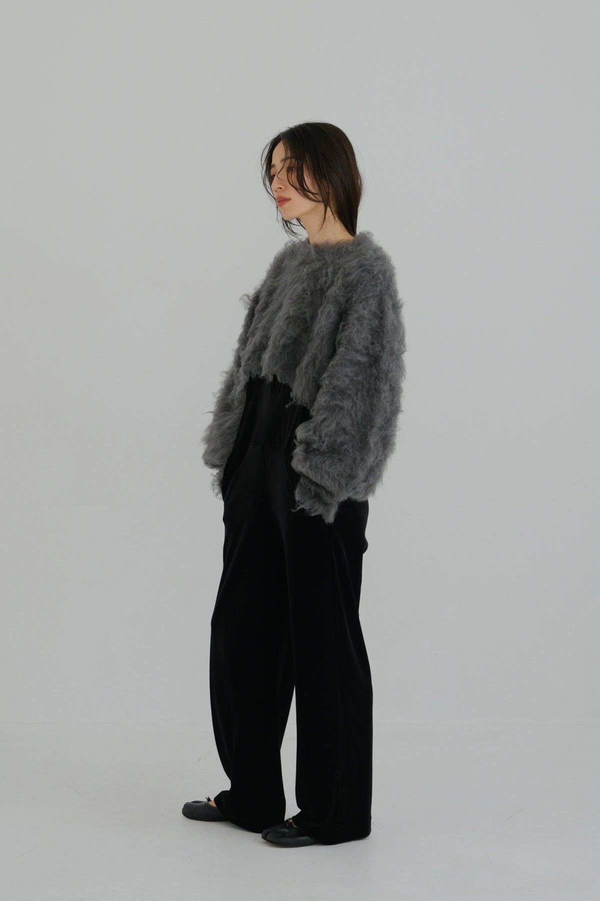 Shaggy knit tops (2colors)