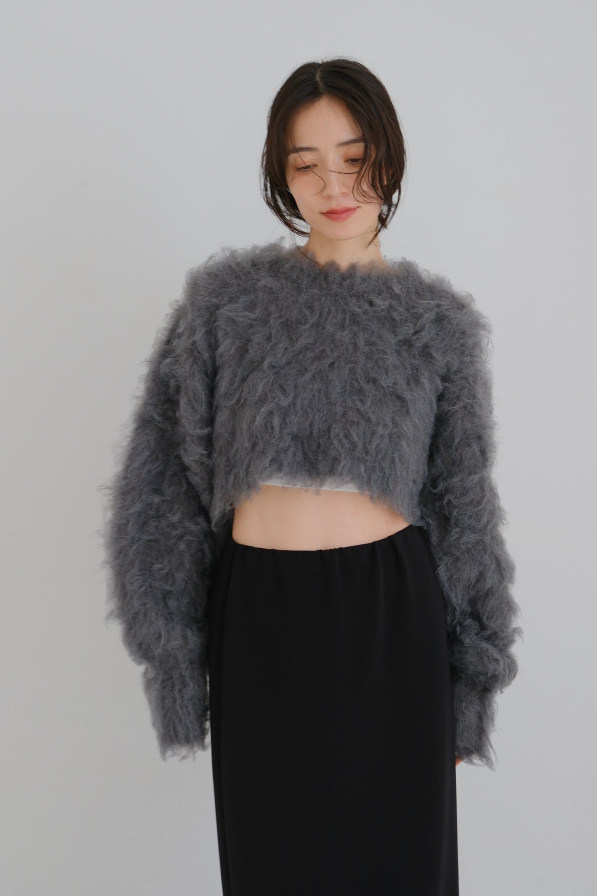 Shaggy knit tops (2colors)