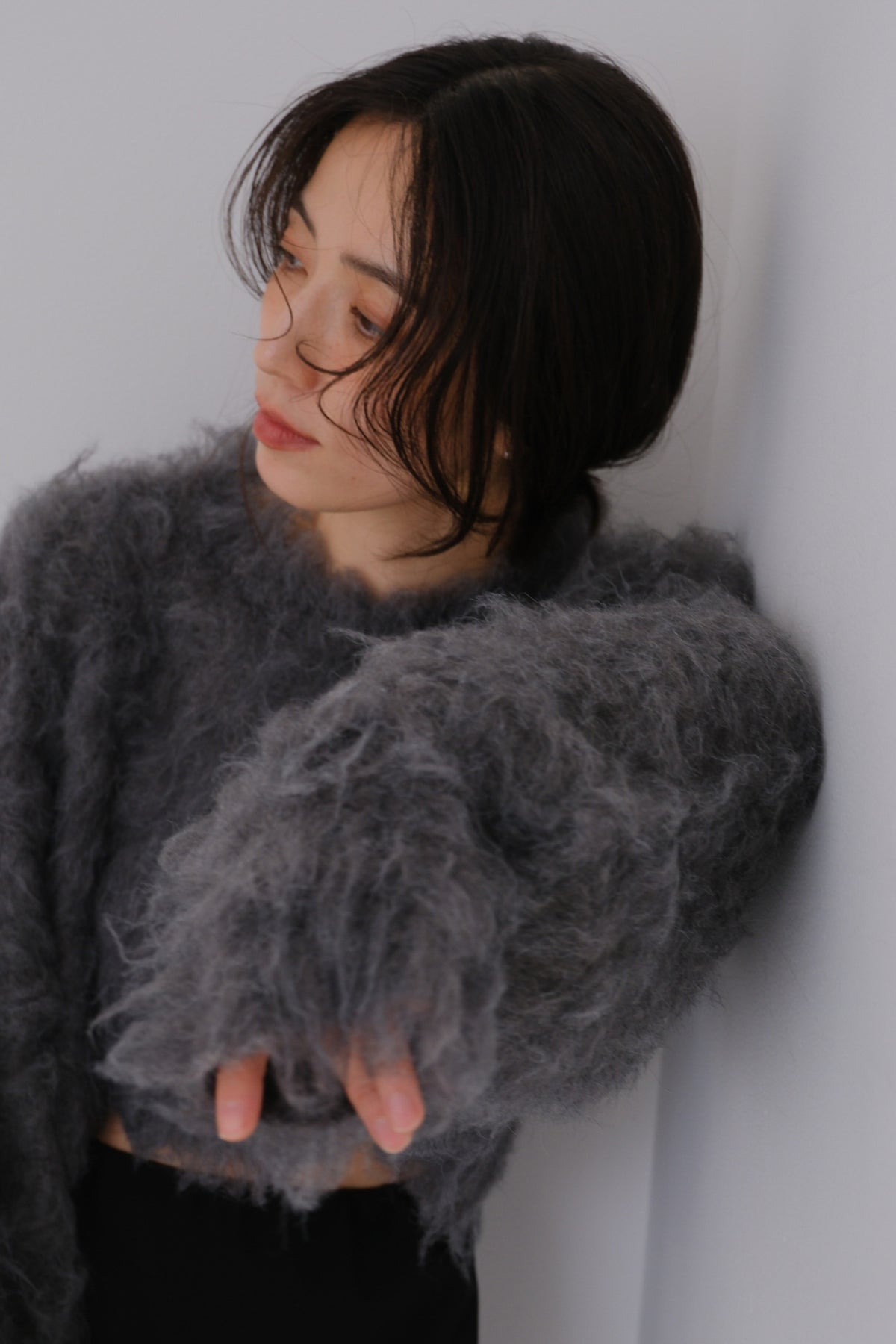 Shaggy knit tops (2colors)