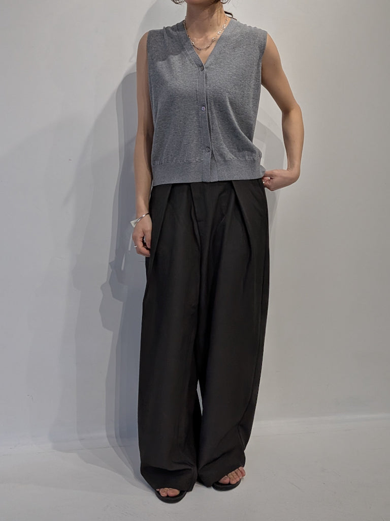 sheer layerd vest (2colors)