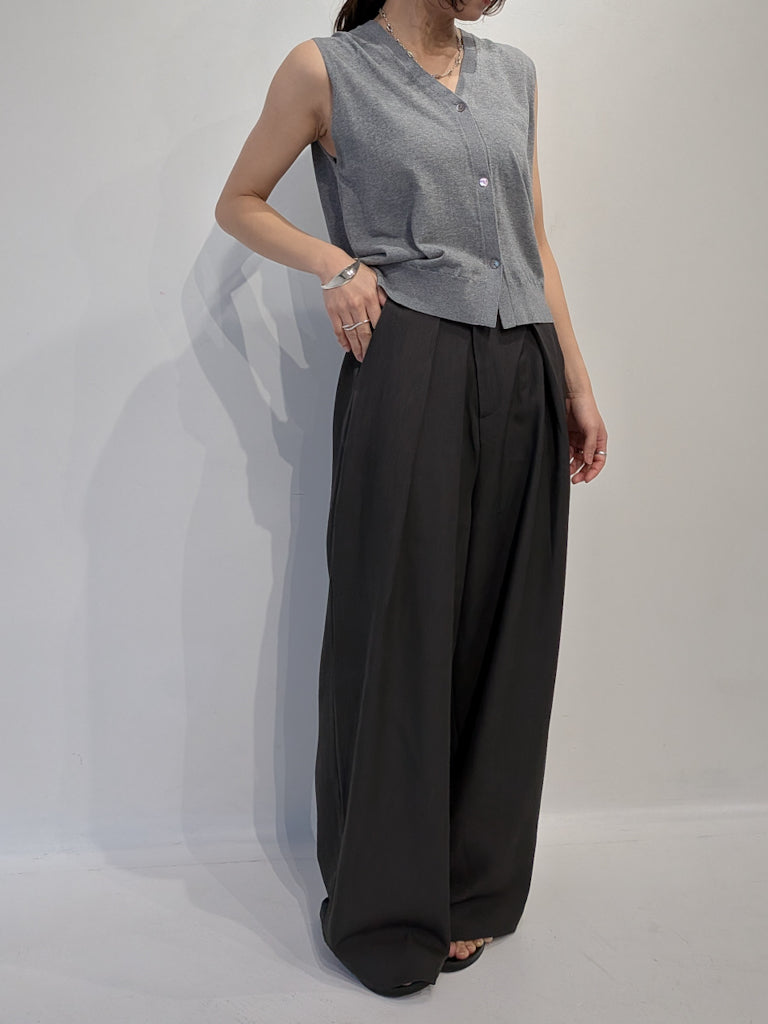 sheer layerd vest (2colors)