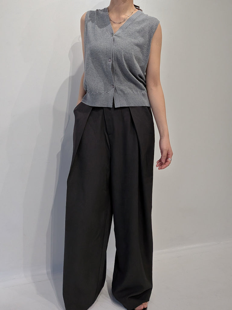 sheer layerd vest (2colors)