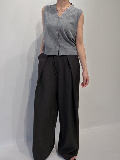 sheer layerd vest (2colors)