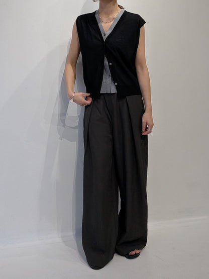 sheer layerd vest (2colors)