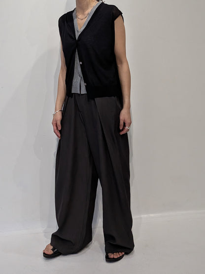 sheer layerd vest (2colors)