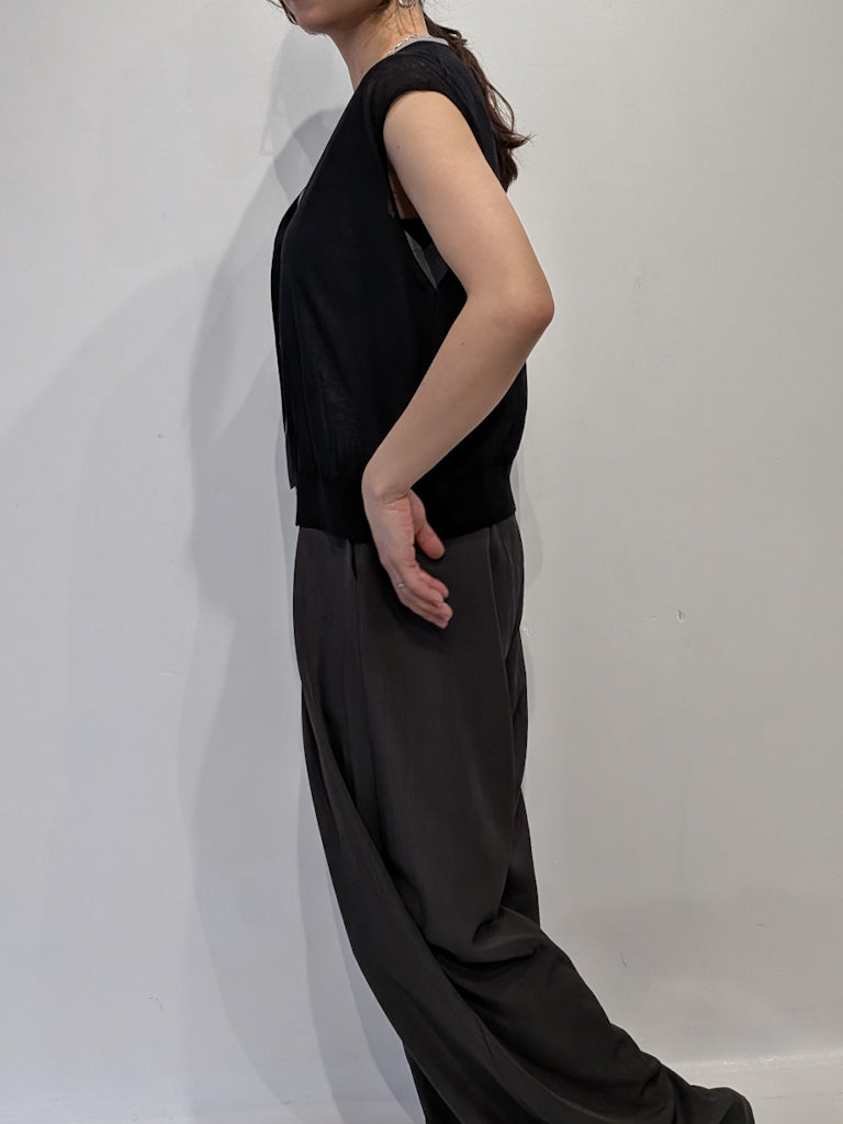 sheer layerd vest (2colors)