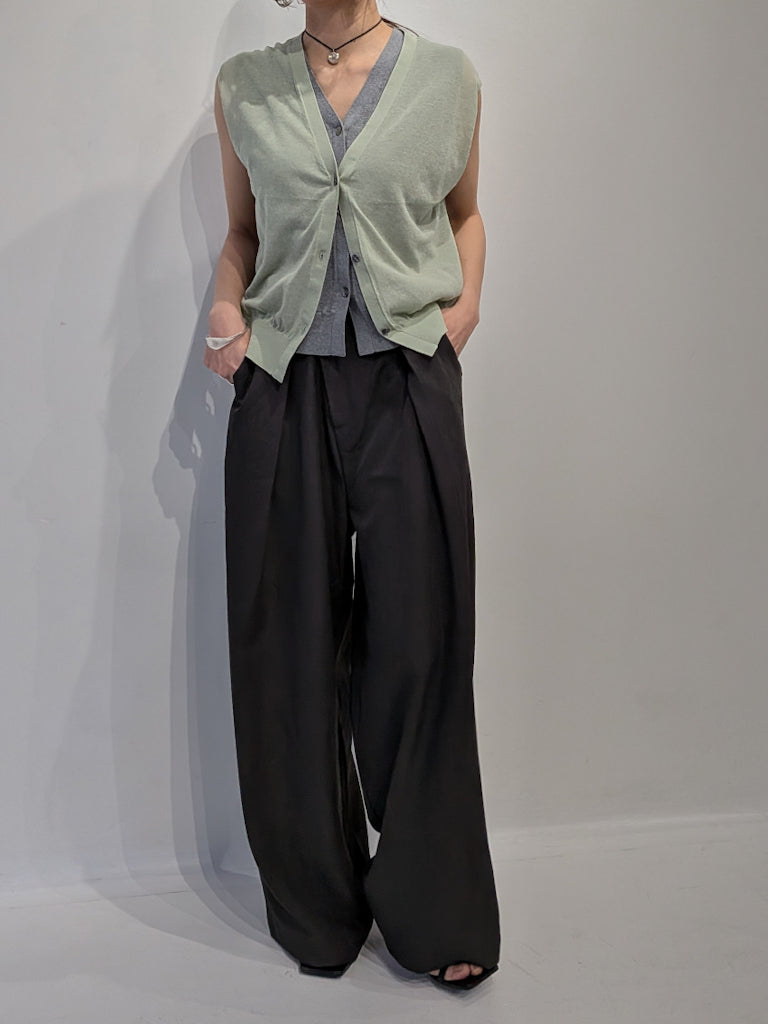 sheer layerd vest (2colors)