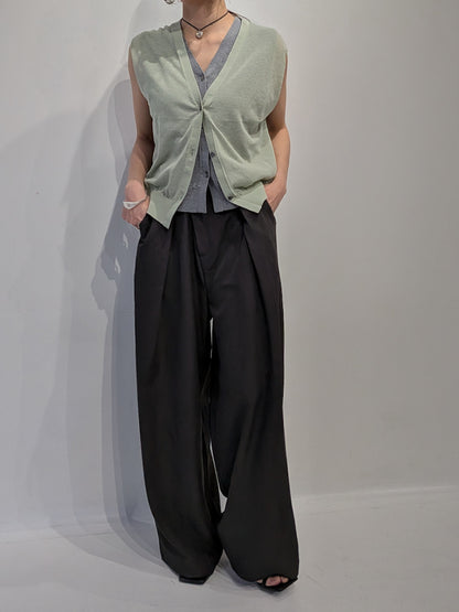 sheer layerd vest (2colors)
