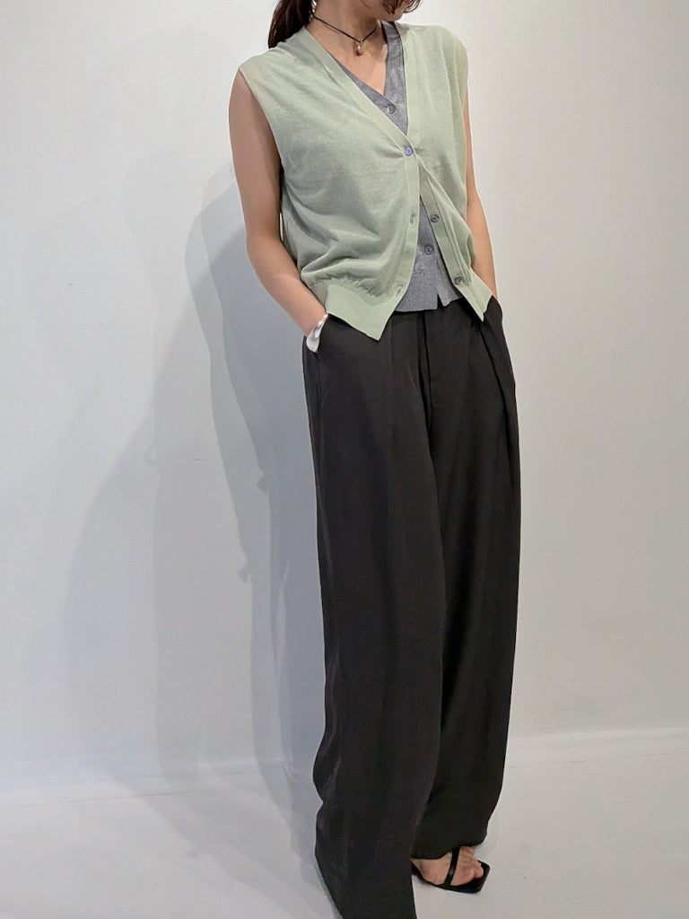 sheer layerd vest (2colors)