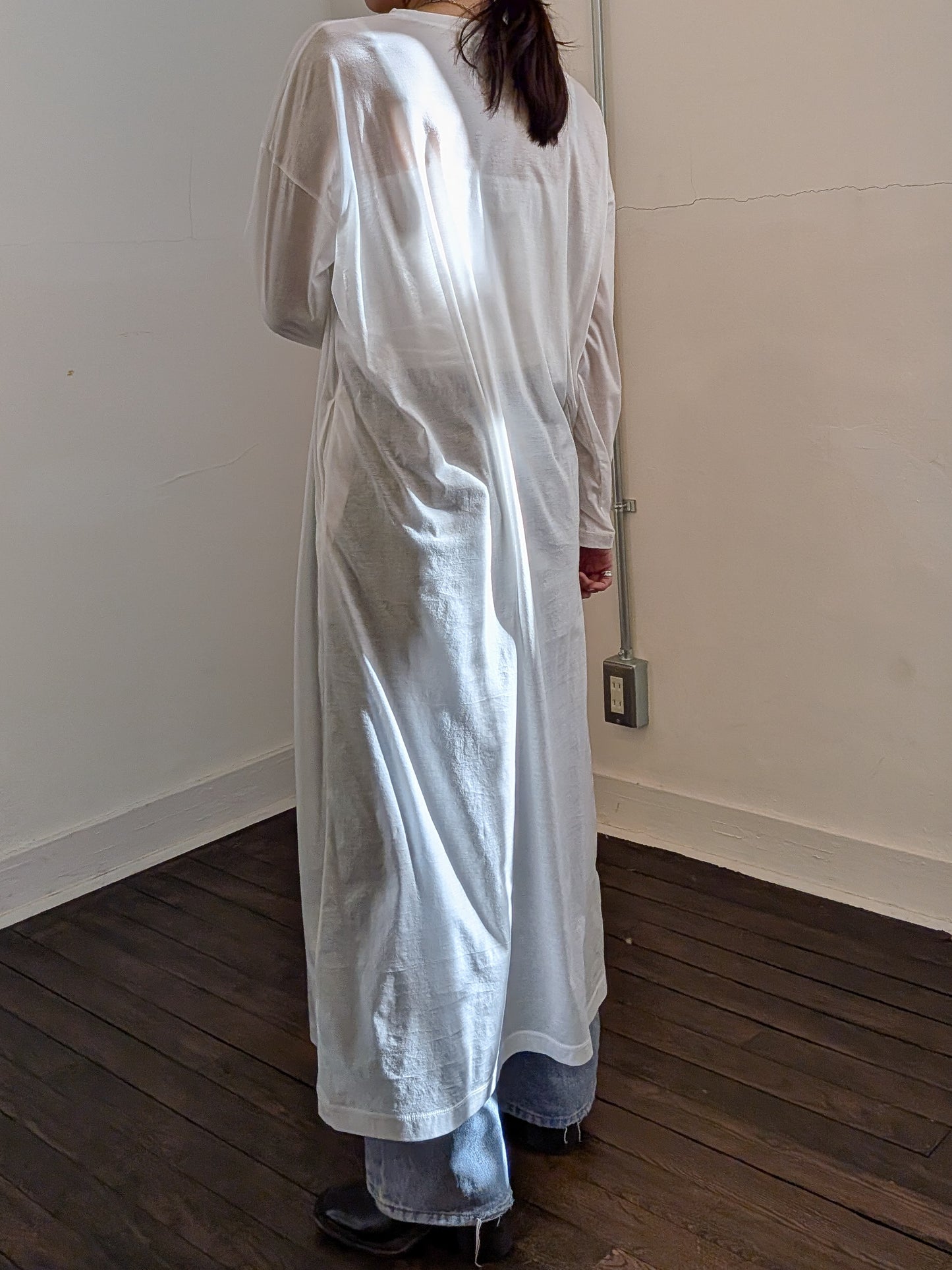 sheer long dress (3colors)