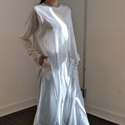 sheer long dress (3colors)