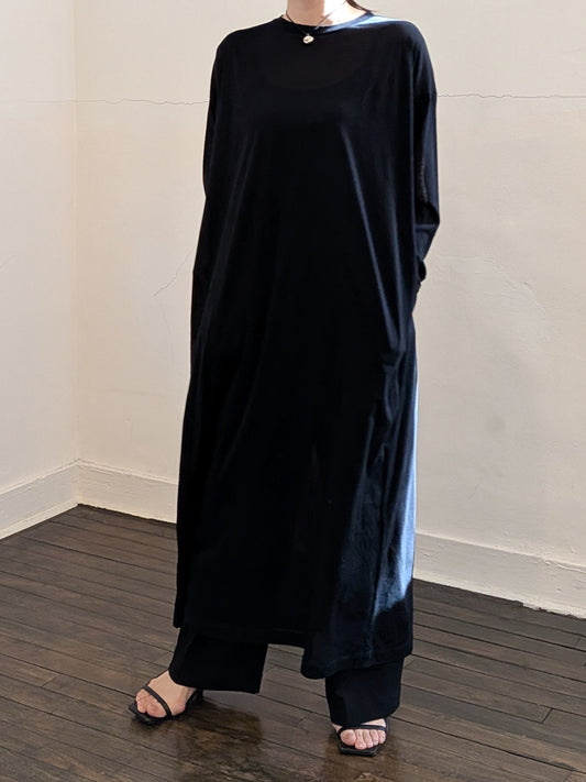 sheer long dress (3colors)