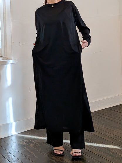 sheer long dress (3colors)