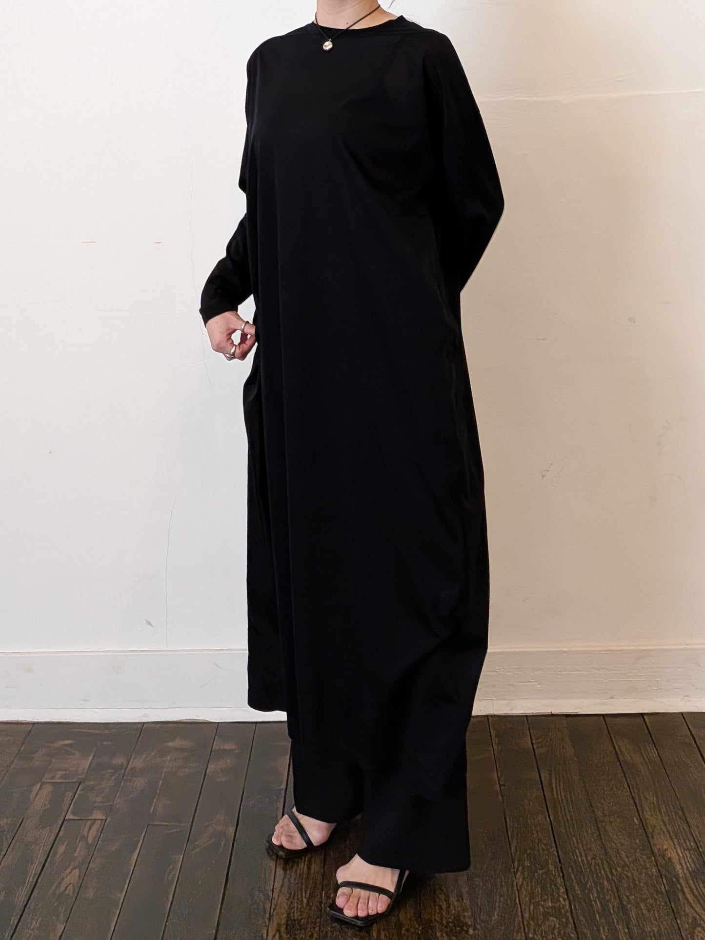 sheer long dress (3colors)