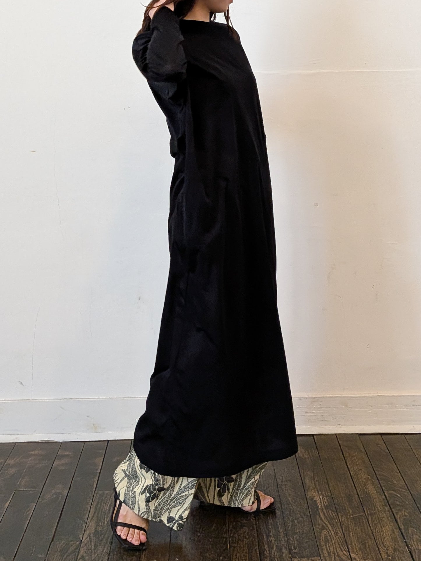 sheer long dress (3colors)