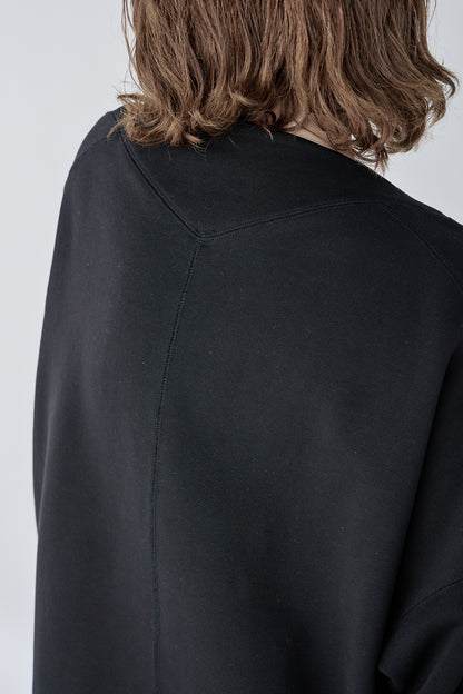 edge neck sweater (-black-)