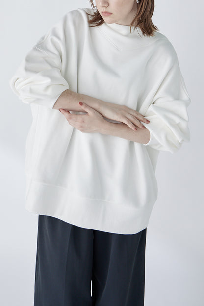 edge neck sweater (-white-)