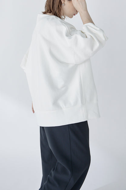 edge neck sweater (-white-)