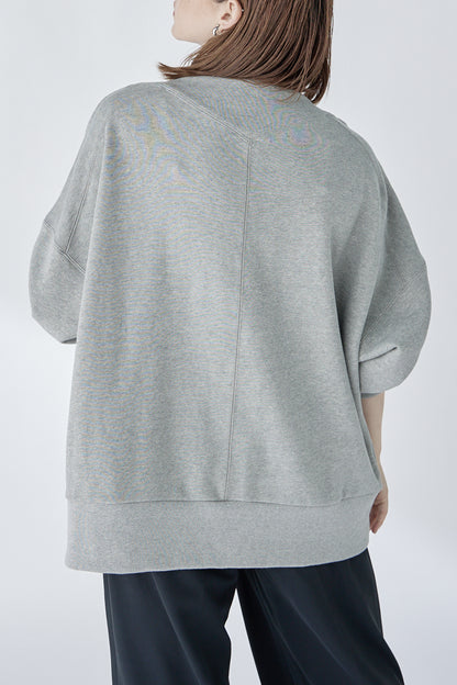 edge neck sweater (-grey-)