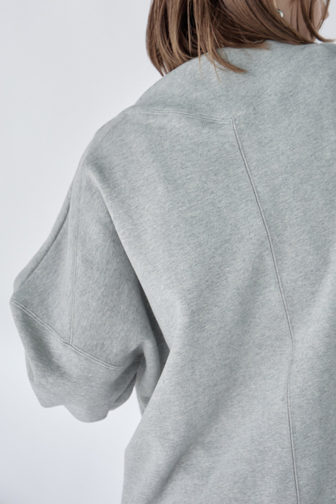 edge neck sweater (-grey-)